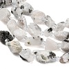 Raw Rough Natural Tourmalinated Quartz Beads Strands GG-CBA0B77-A13-01-3