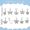 40Pcs 10 Styles Alloy Pendant Decorations HJEW-GO00256-2