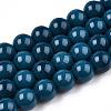 Opaque Solid Color Glass Beads Strands GLAA-T032-P8mm-14-1