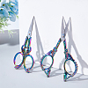 2Pcs 2 Style Stainless Steel Embroidery Scissors TOOL-SC0001-41-5