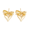 Rack Plating Bowknot Brass Stud Earrings EJEW-S219-06G-1