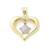 Brass Micro Pave Cubic Zirconia Pendants KK-S511-30GP-02-1