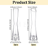 6Pcs 2 Styles Transparent Glass Vase AJEW-GA0010-49-2