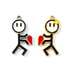 304 Stainless Steel Enamel Pendants STAS-OY003-26GP-2