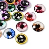 Printed Transparent Glass Cabochons GL-CBAA22A-17-1