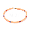 Handmade Polymer Clay Heishi Beads Choker Necklaces NJEW-JN02446-2