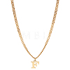 1Pc 304 Stainless Steel Letter Pendant Necklaces NJEW-LP0001-33F-G-1