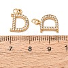 304 Stainless Steel with Crystal Rhinestone Charms RB-CBA5270-11G-D-3