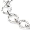 304 Stainless Steel Round Ring Bib Necklaces for Women NJEW-U012-02P-3