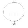 Brass Charm Necklace BJEW-Q350-04A-P-1