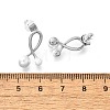 304 Stainless Steel Stud Earrings EJEW-C133-01P-3