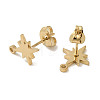 Ion Plating(IP) 304 Stainless Steel Stud Earring Findings X-STAS-I206-57G-2