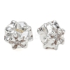 Brass Micro Pave Clear Cubic Zirconia Beads CU-CBAB0CF-05S-1