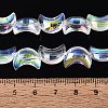 Electroplate Transparent Glass Beads Strands EGLA-N057-09A-01-4