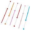 6Pcs 5 Colors DIY Alloy Beadable Crochet Hooks AJEW-TA0003-51-3