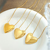 Titanium Steel Heart Pendant Necklaces WG55877-01-2