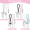 8Pcs 8 Style PU Leather Lanyard Wrist Strap Phone Flower & Star Charms Straps AJEW-CP0005-67-2