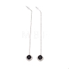 Long Chain with Enamel Rhombus Dangle Stud Earrings EJEW-A067-03P-3