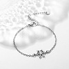 304 Stainless Steel Snowflake Link Bracelets WG8CA7E-01-1