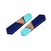 Opaque Resin & Walnut Wood Pendants RESI-T009-03-C04-3
