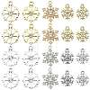 20Pcs 10 Styles Alloy Pave Clear Cubic Zirconia Pendants FIND-FS0005-18-1