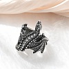 316 Surgical Stainless Steel Open Cuff Rings RJEW-R019-01AS-01-1