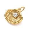 304 Stainless Steel & Crystal Rhinestone Pendants STAS-G391-02G-02-2