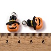 Halloween Theme Opaque Resin Pendants RESI-D075-01A-3