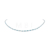 ABS Plastic Imitation Pearl & Seed Glass Beaded Necklace for Women NJEW-JN04163-5