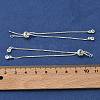 Brass Pave Clear Cubic Zirconia Box Chain Slider Bracelet Making KK-G557-17S-3