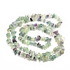 Natural Fluorite Chip Bead Strands G-M205-08-2