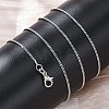 Brass Curb Chains Necklaces for Women NJEW-D302-73P-3