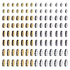 120Pcs Brass Rhinestone Spacer Beads RB-TA0001-36A-3