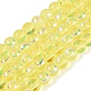 Electroplate Transparent Glass Beads Strands EGLA-Q132-4MM-A19-1