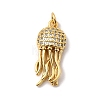 Brass Micro Pave Cubic Zirconia Pendants KK-I359-09G-1