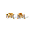Elegant 304 Stainless Steel Bowknot Stud Earrings HU4691-5