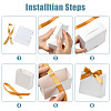 White Cardboard Paper Wedding Candy Boxes with Ribbon CON-FZC0002-002A-3