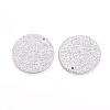 Tarnish Resistant 304 Stainless Steel Textured Pendants STAS-I098-01-25mm-P-2