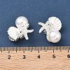 Brass Micro Pave Clear Cubic Zirconia Beads KK-C155-28S-02-3