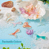 32Pcs 12 Styles Fishtail Shape Transparent Acrylic & Resin Pendants TACR-TA0001-16-17
