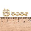 Brass Pave Clear Cubic Zirconia Connector Charms Magnet Links CU-CBA48B8-02G-2