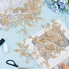 2Pcs 3D Flower Beading Polyster Embroidery Ornaments Accessories DIY-CY0003-64C-4