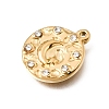 304 Stainless Steel Rhinestone Pendants STAS-E531-13G-A-2