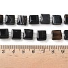 Natural Black Banded Agate/Striped Agate Beads Strands G-F802-B08-01-5