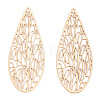 Rack Plating Brass Filigree Pendants LS-X-KKC-T001-68KC-2