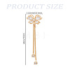 1 Pair Butterfly Brass Clear Cubic Zirconia Tassel Clip-on Earrings EJEW-LP0007-070-2