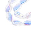 Electroplate Transparent Glass Beads Strands EGLA-N055-02B-3
