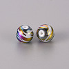 Electroplate Glass Beads EGLA-Q123-003F-2
