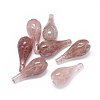 Natural Strawberry Quartz Pendants G-F637-14B-1