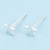 925 Sterling Silver Stud Earrings STER-N017-12B-S-1